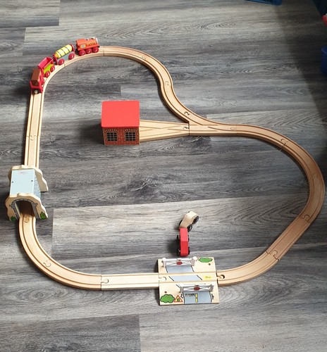 Holzeisenbahn set inkl bigjigs - inkl,