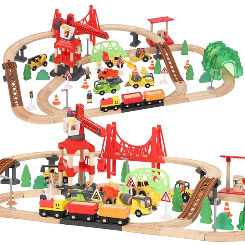 Holzeisenbahn set stück - holzeisenbahn, 91